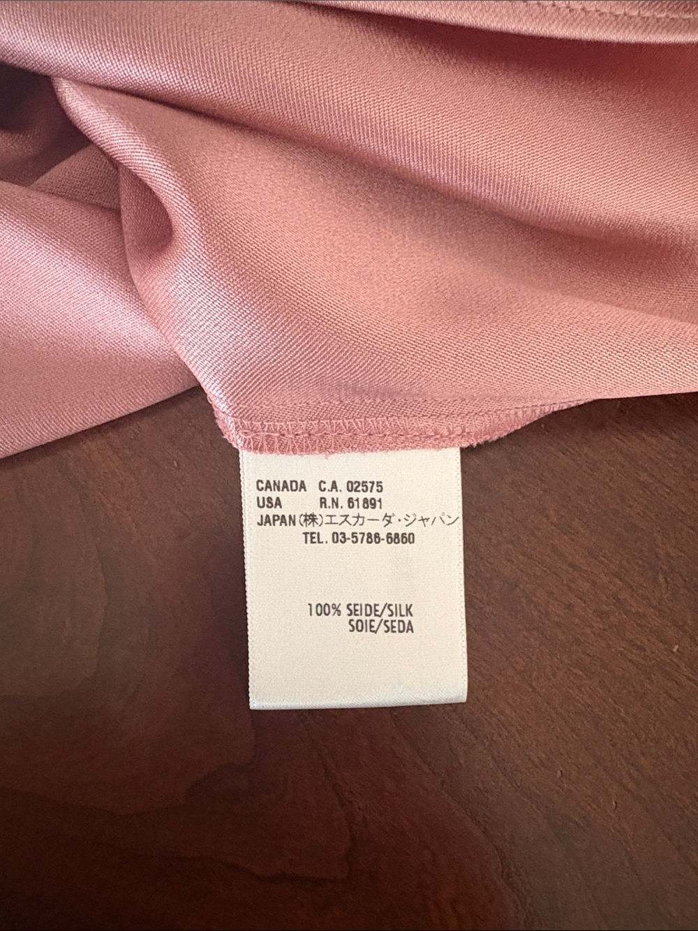 Escada Dusty Rose Mauve Silk Sleeveless Bow-Collar Shell US size 12 - Picture 5 of 9